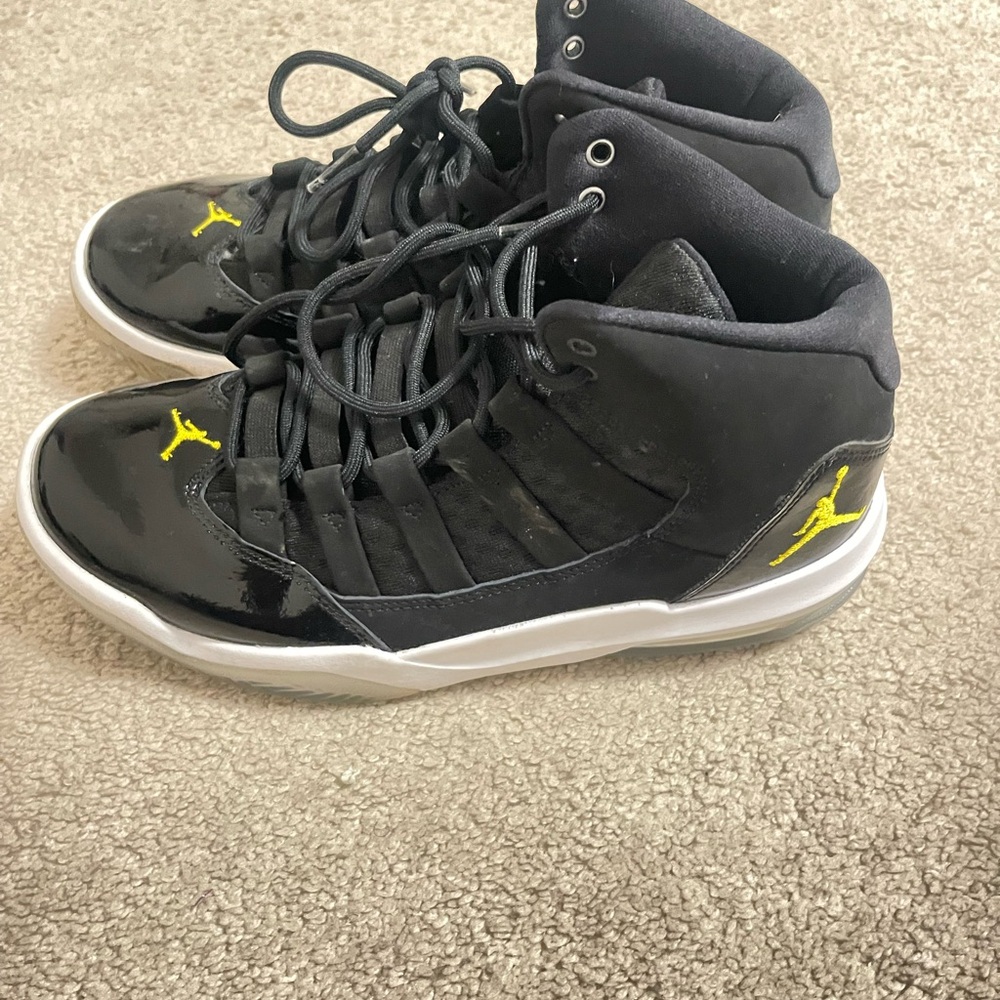 Jordan Kids Sneakers Black and Yellow
